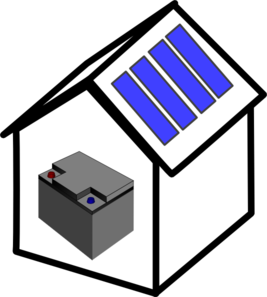House clip art at. Battery clipart solar battery