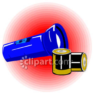 Flashlight with batteries royalty. Battery clipart strong battery