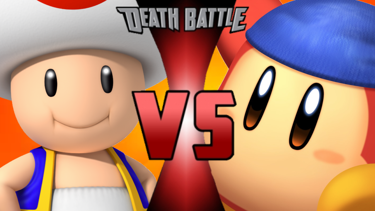 Toad vs dee death. Battle clipart spear