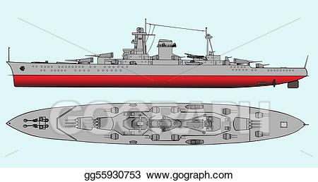 Battleship clipart army ship. Eps vector military navy