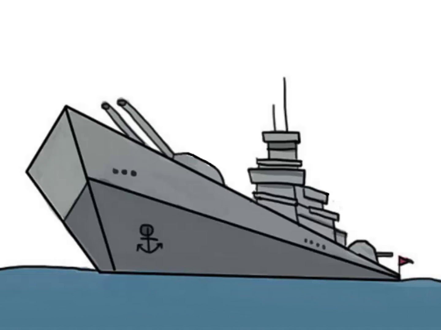 battleship clipart broken ship