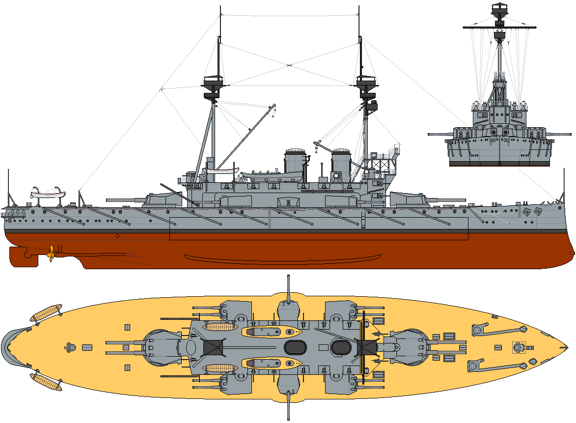 Battleship clipart dreadnought. File hms agamemnon profile