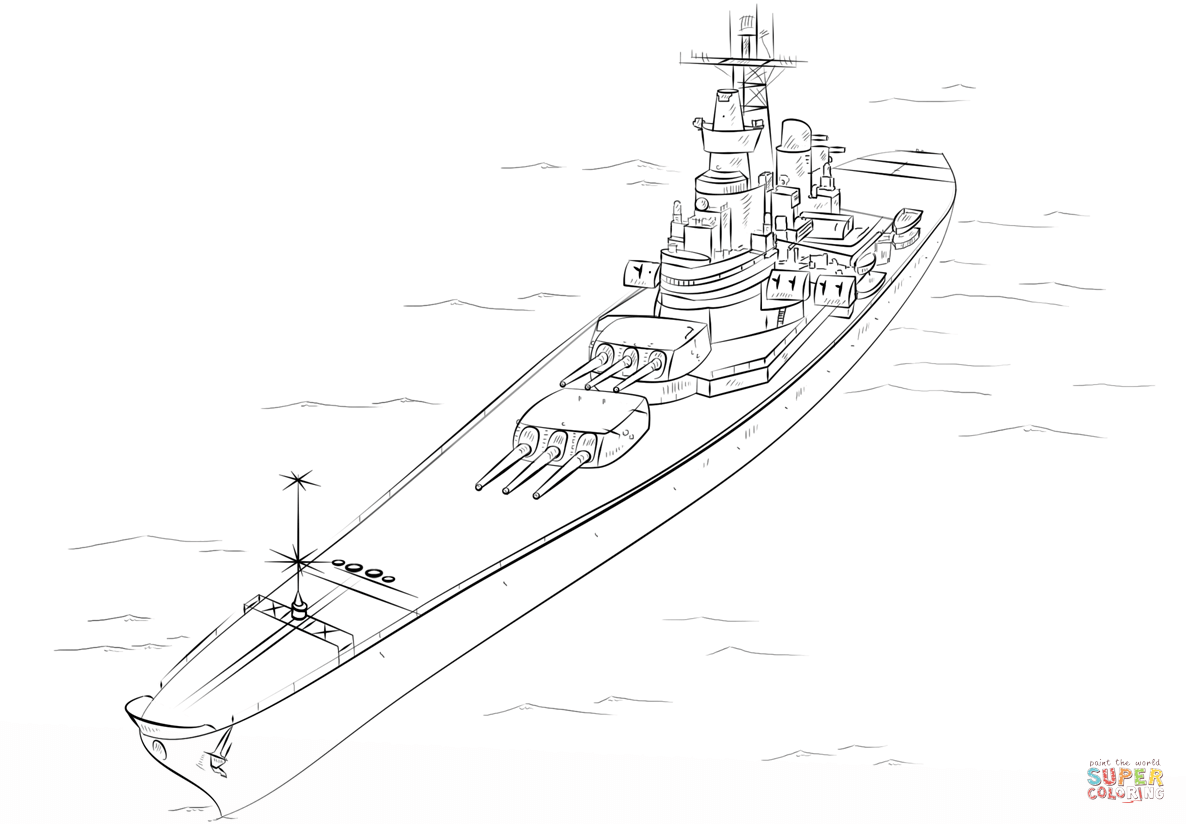 battleship clipart outline