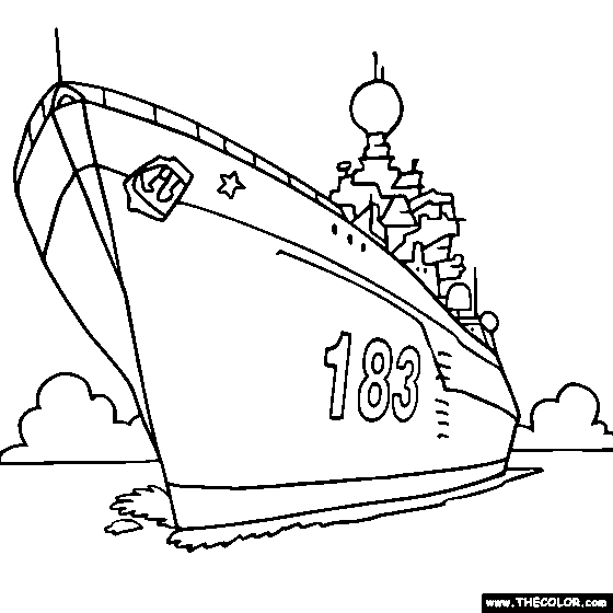 battleship clipart outline