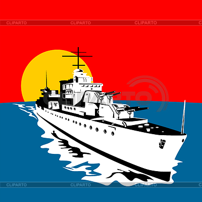 Stock photos and vektor. Battleship clipart world war 2