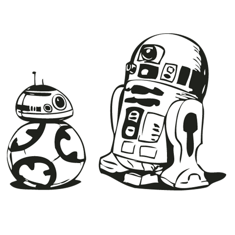 bb8 clipart outline