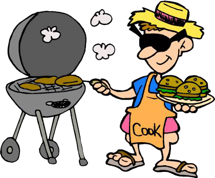 Animated barbecue collection. Grill clipart cartoon