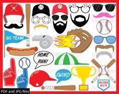 Bbq clipart baseball. Photo booth props i