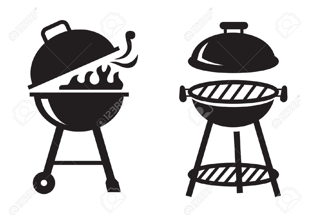 bbq clipart black and white