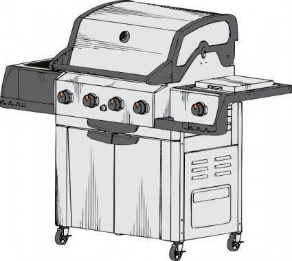 Clip art free vector. Bbq clipart gas grill