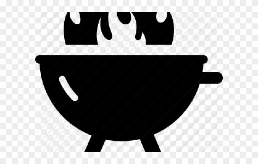 Grilled food flaming grill. Grilling clipart silhouette