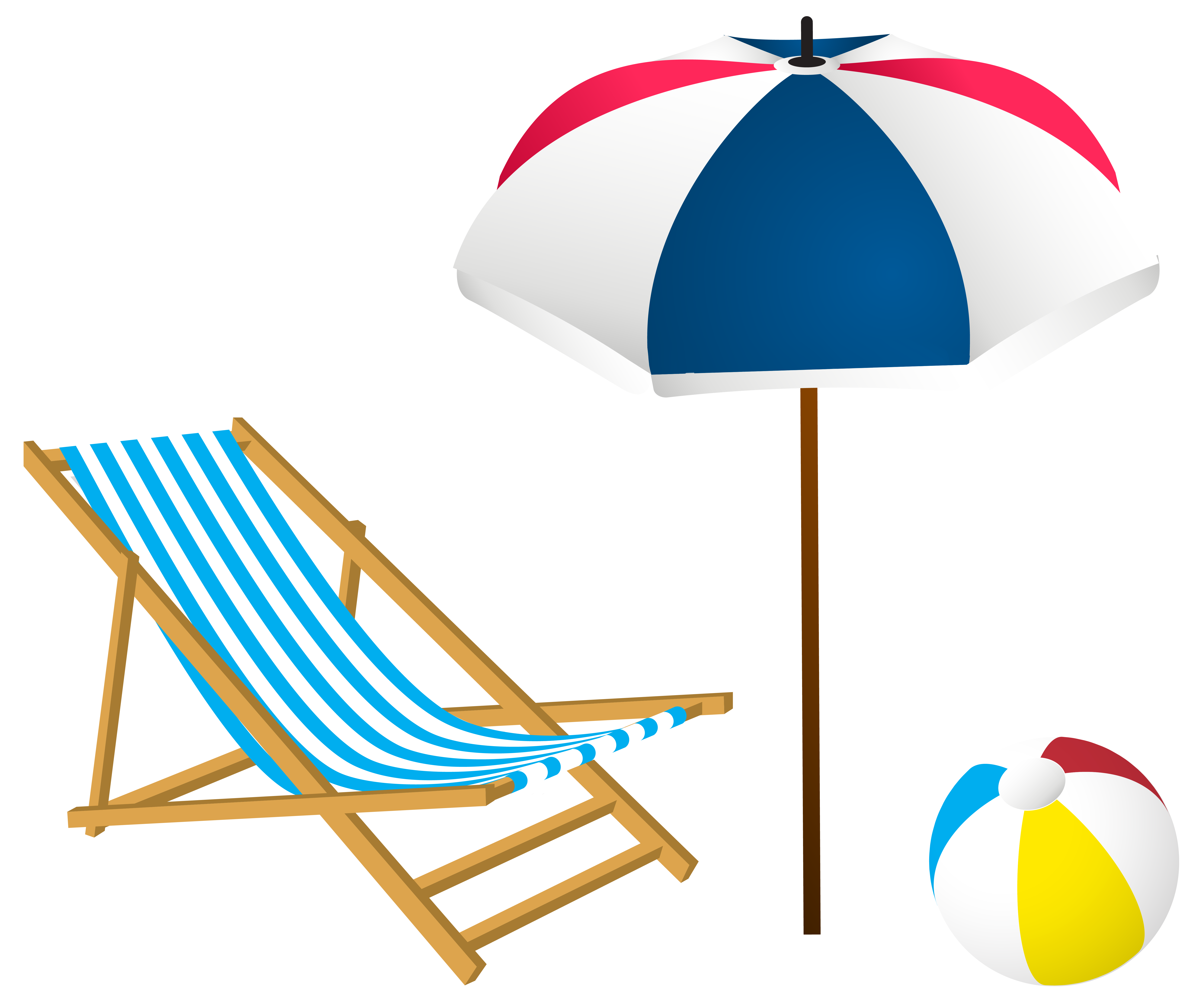Beach summer set png. Clipart volleyball chair