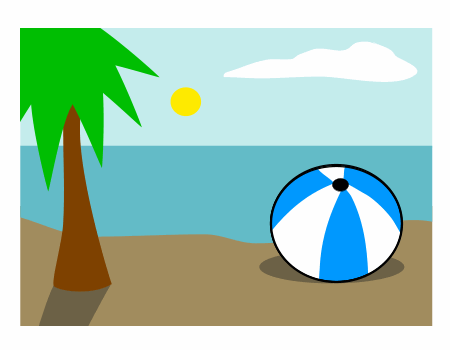 Beach clipart easy. Drawing a cartoon how