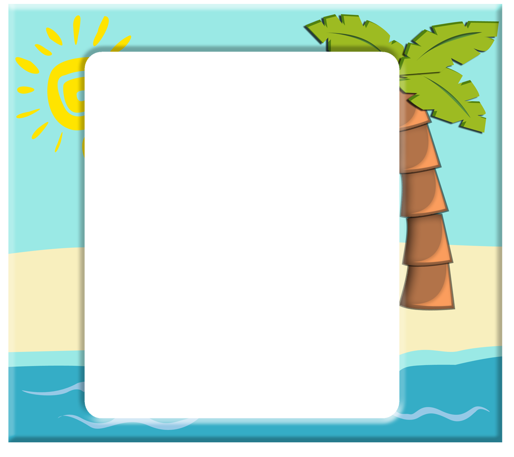 Nos apps templates category. Beach clipart frame
