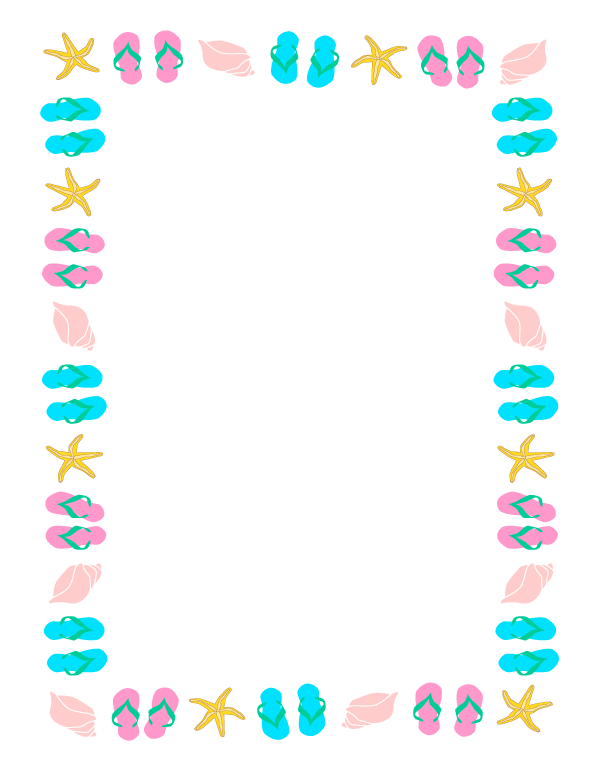 Free cliparts borders download. Beach clipart frame