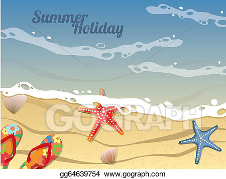 clipart beach postcard