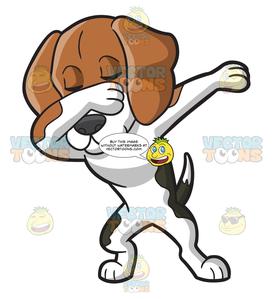 A doing the dab. Beagle clipart cartoon