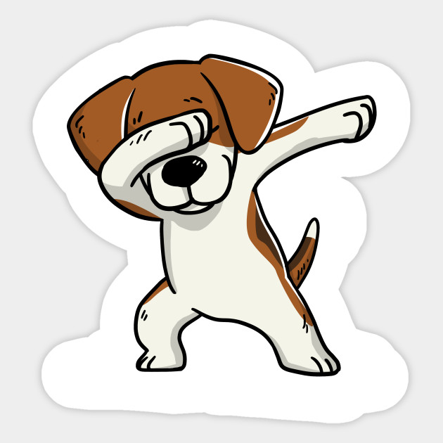 Beagle clipart dog owner. Funny dabbing 