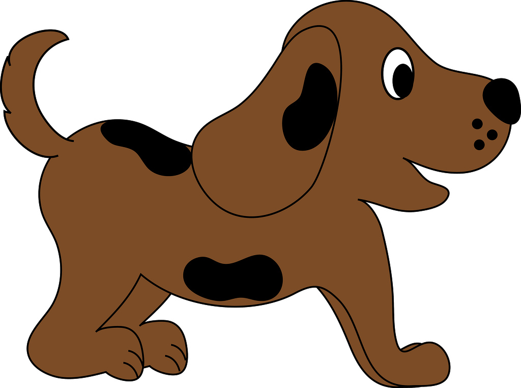 Beagle clipart happy puppy. Clip art illustration of