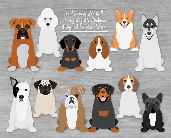 Beagle clipart lost dog. Front of butts graphics