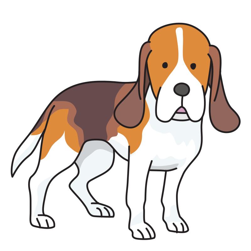 Dog design droide art. Beagle clipart vector