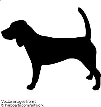 Beagle clipart vector. Silhouette clip art at
