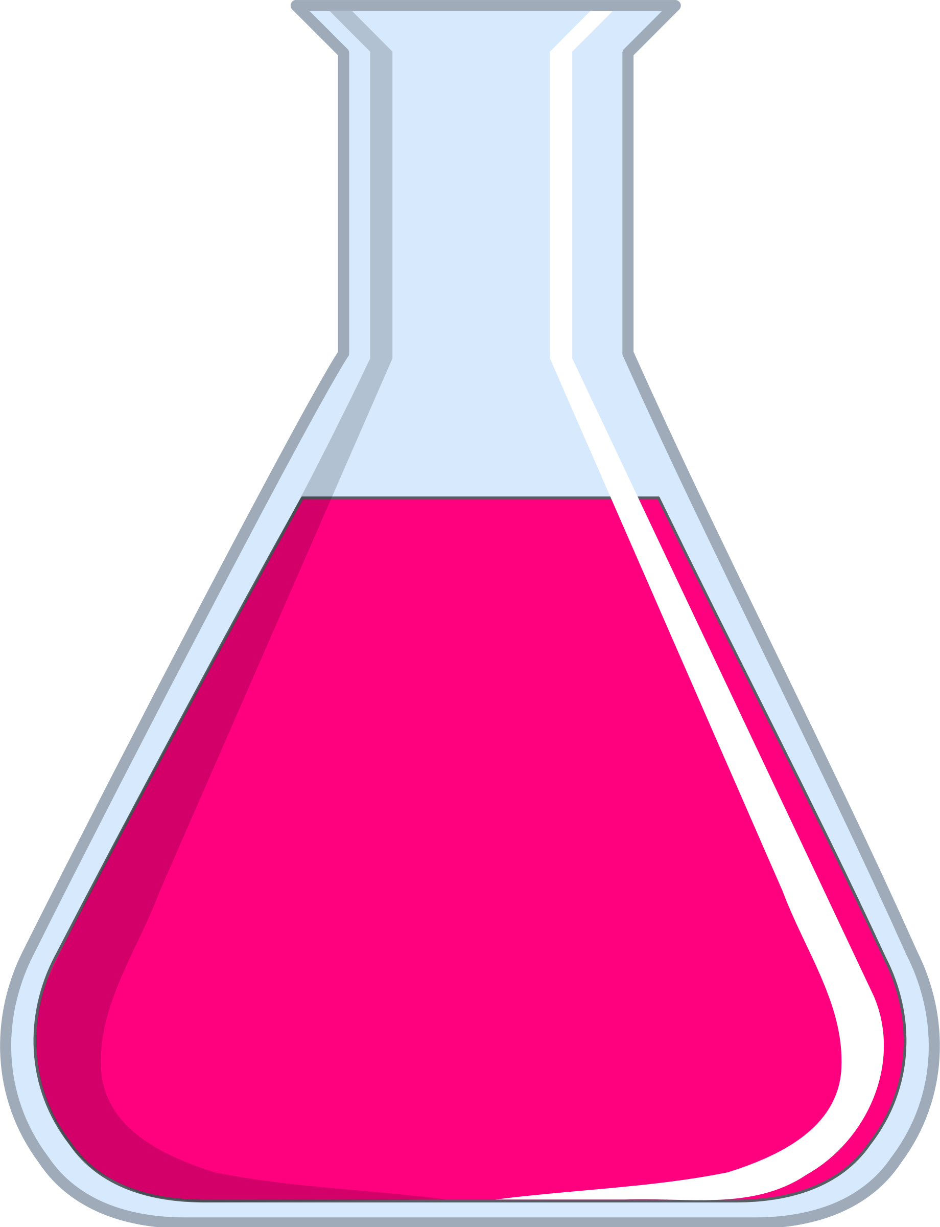 Beaker clipart pink. Test tube containing liquid