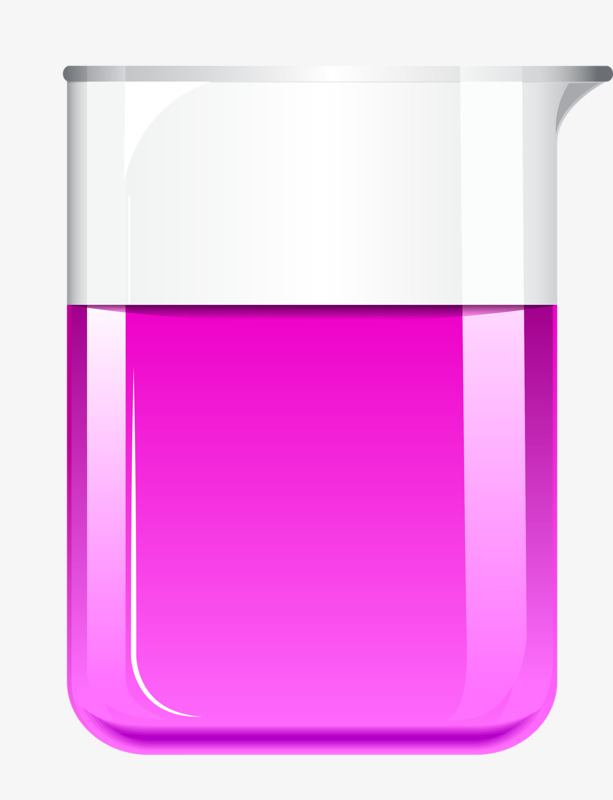 Experiment with the solution. Beaker clipart purple