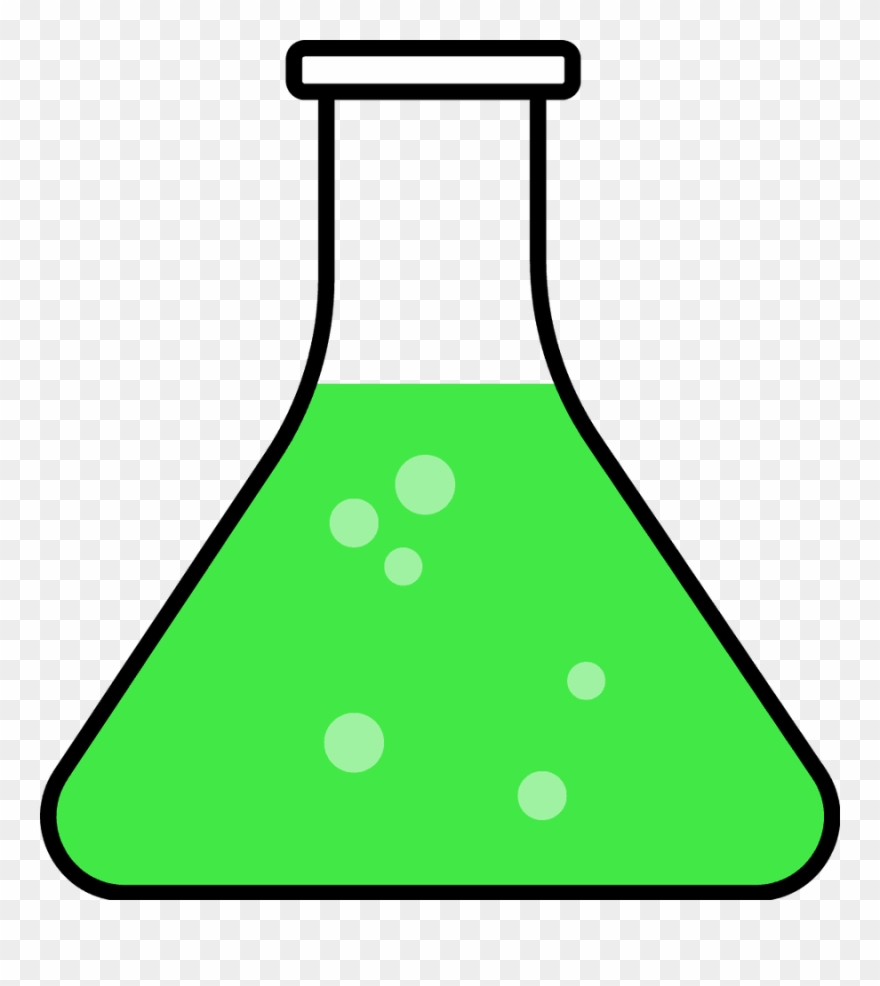 Science flask . Beaker clipart transparent background