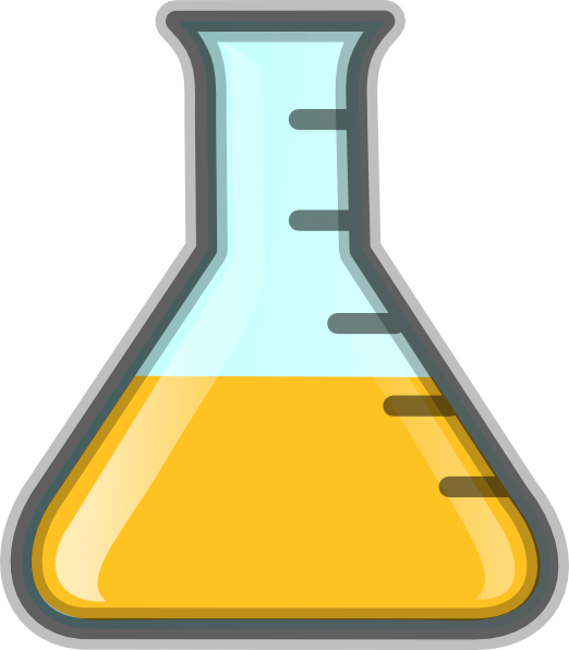 Chemicals clipart flask. Yellow clip art at