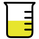 Science chemistry icon public. Beaker clipart yellow