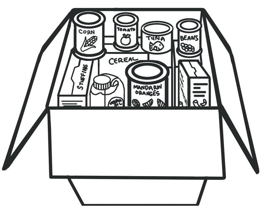 Food black and white. Bean clipart canned