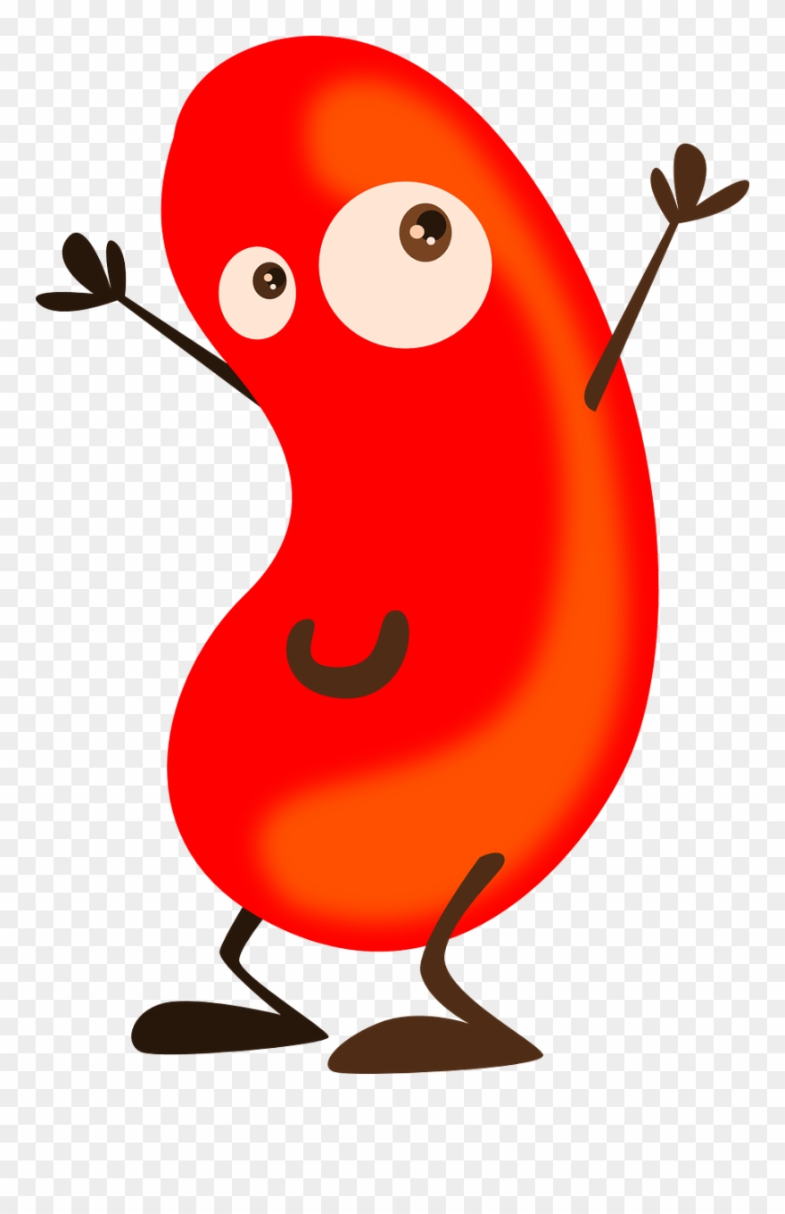 Jelly beans seed lima. Bean clipart cartoon