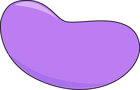 Purple jelly with a. Bean clipart cute