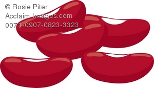 Beans clipart kidney bean. Clip art illustration of