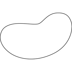 Jelly black and white. Bean clipart long bean