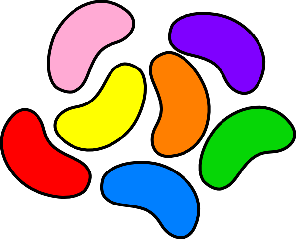 Colorful beans clip art. Jelly clipart coloured