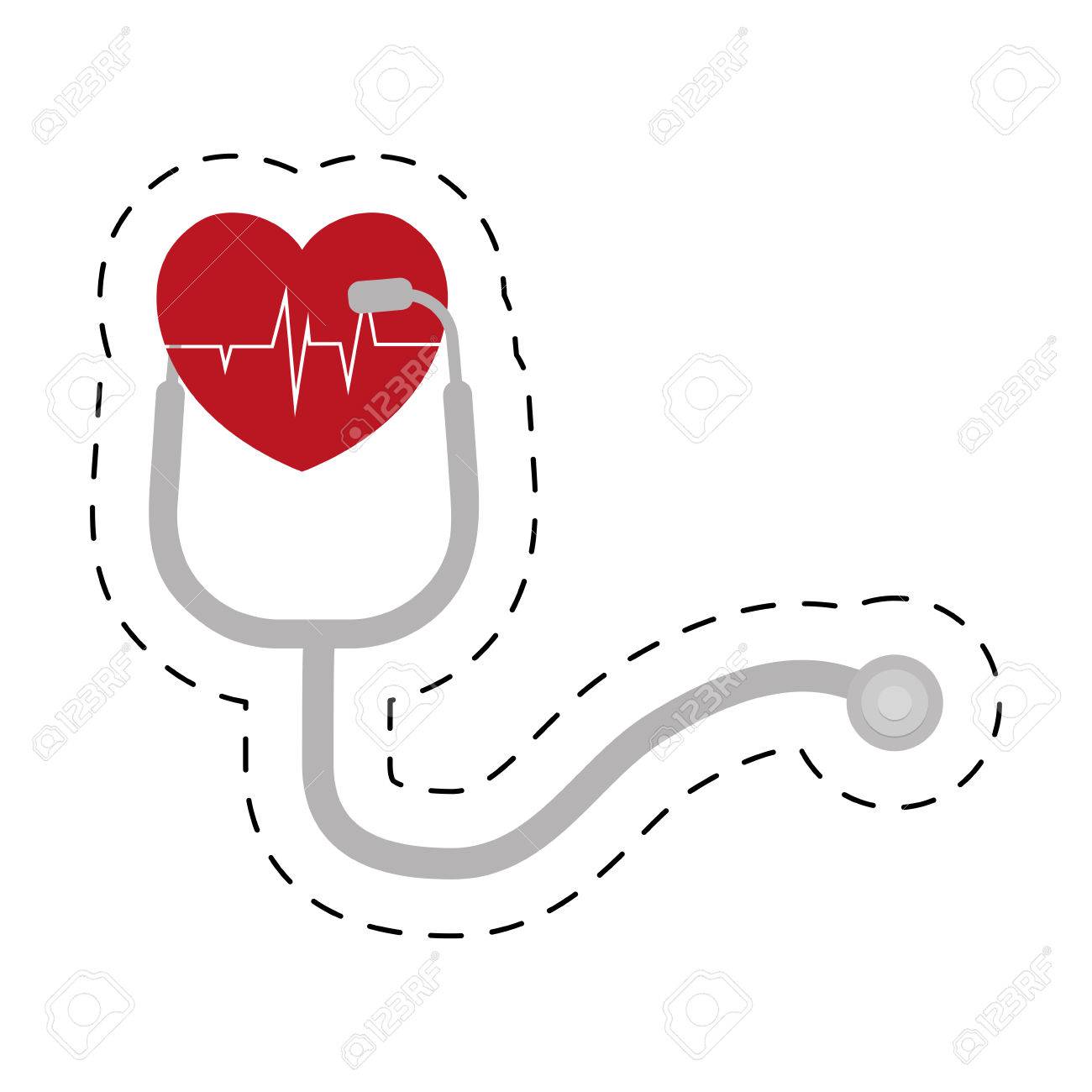 Stethoscope heartbeat free on. Bean clipart pulse