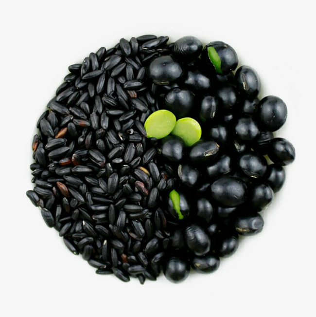 Creative black food beans. Bean clipart rice bean