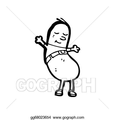 Bean clipart silly. Drawing funny shaped man