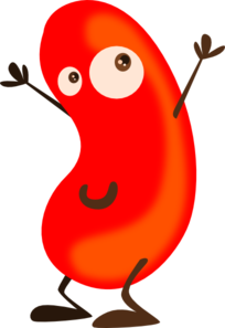 Red bean cartoon clip. Beans clipart animated