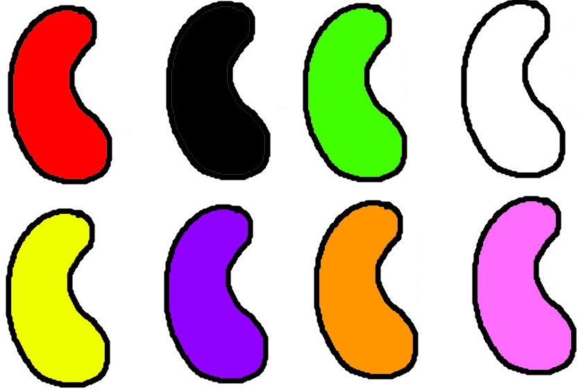 Pencil and in color. Beans clipart magic bean