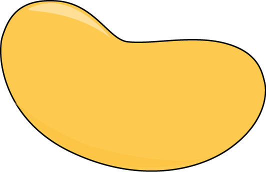 Beans clipart outline. Yellow jelly 