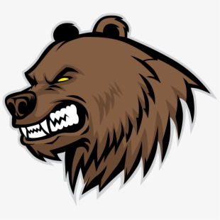 Head clipart grizzly. Bear angry black and