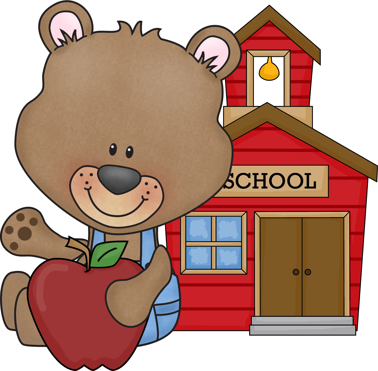 schoolhouse clipart bear
