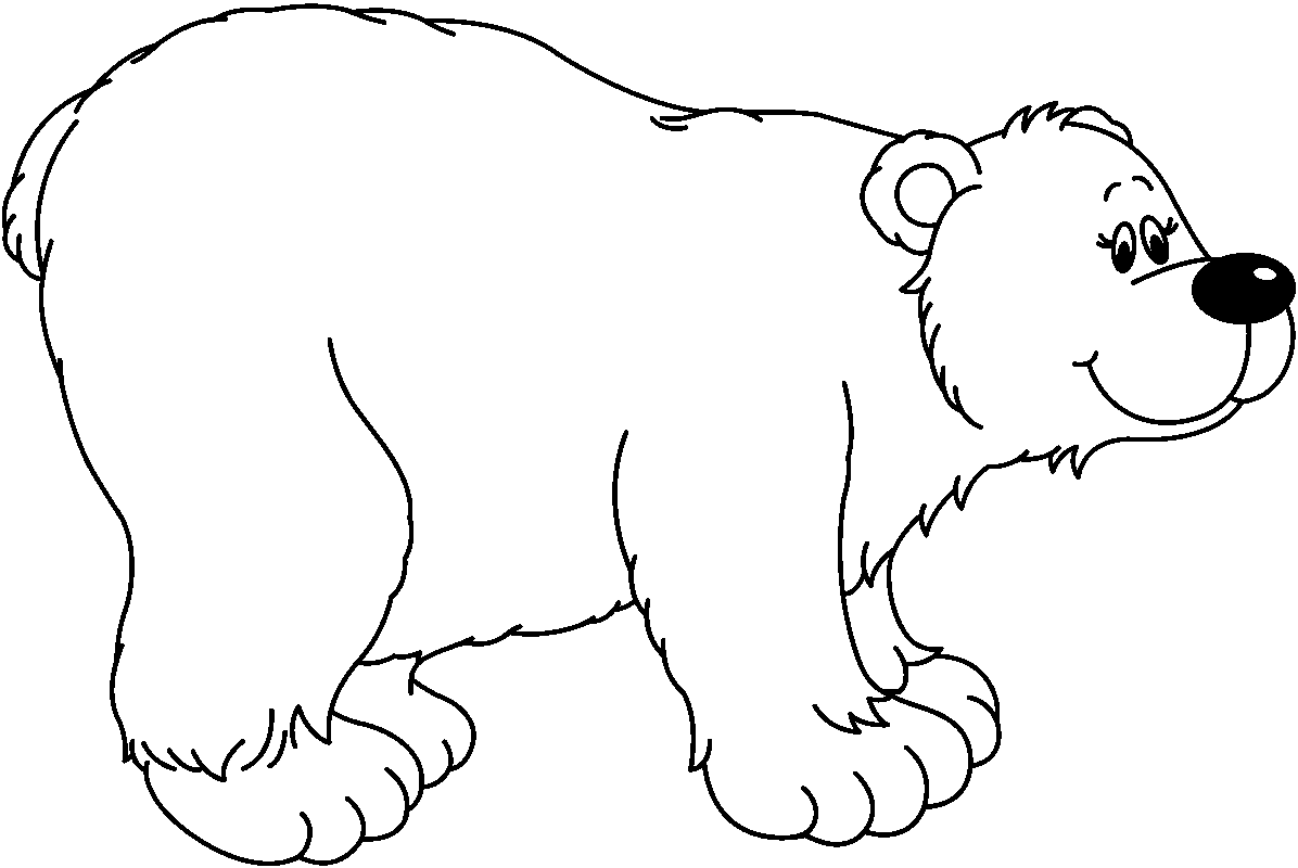 Bear clipart black and white. Polar clip art free