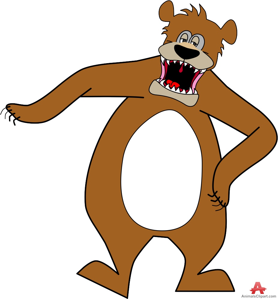 Yawning cartoon free design. Bear clipart character