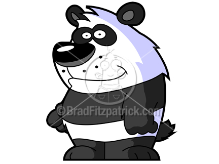 Cartoon panda royalty free. Bear clipart character