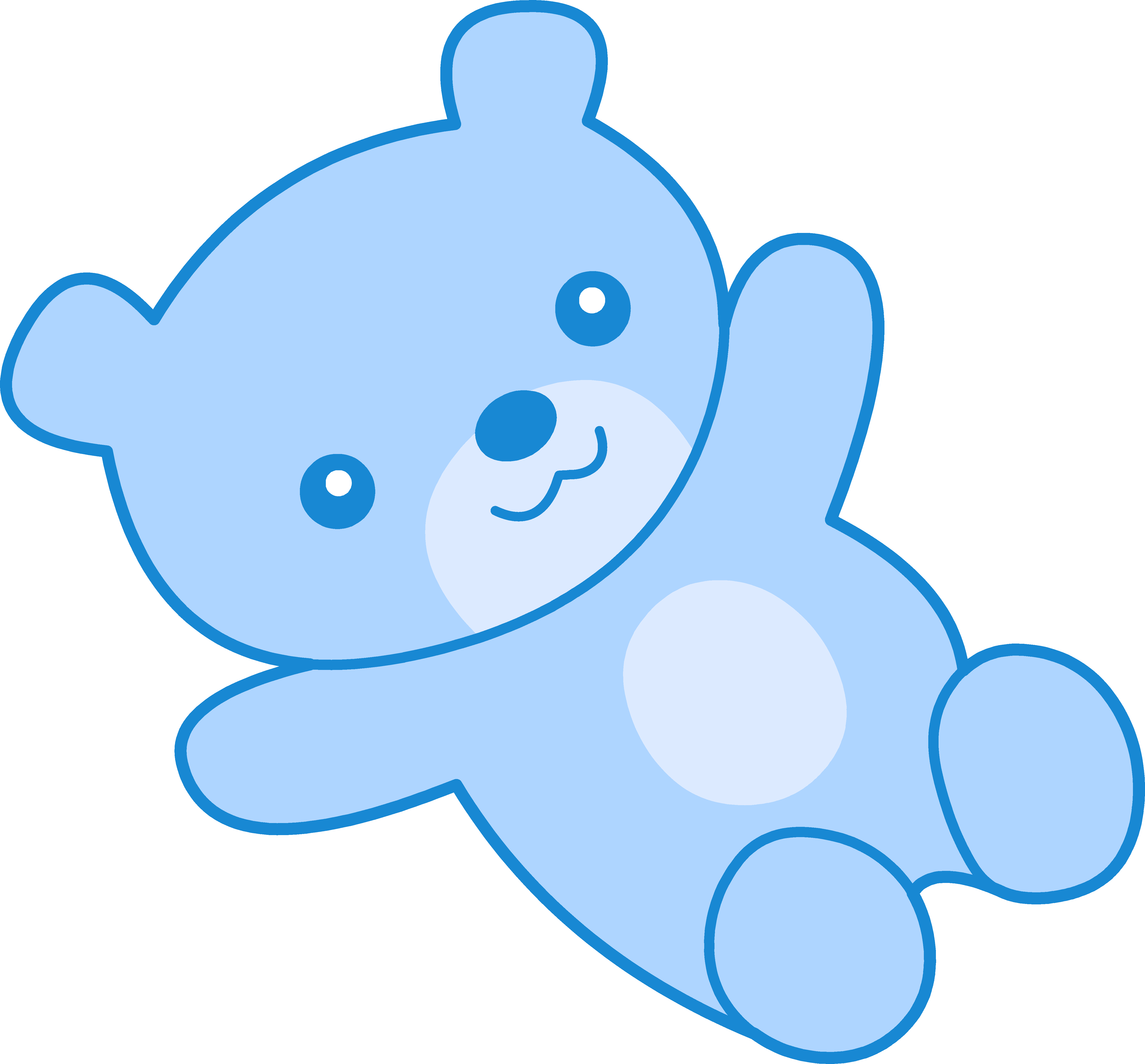 Clipart free bear. Cute blue teddy clip