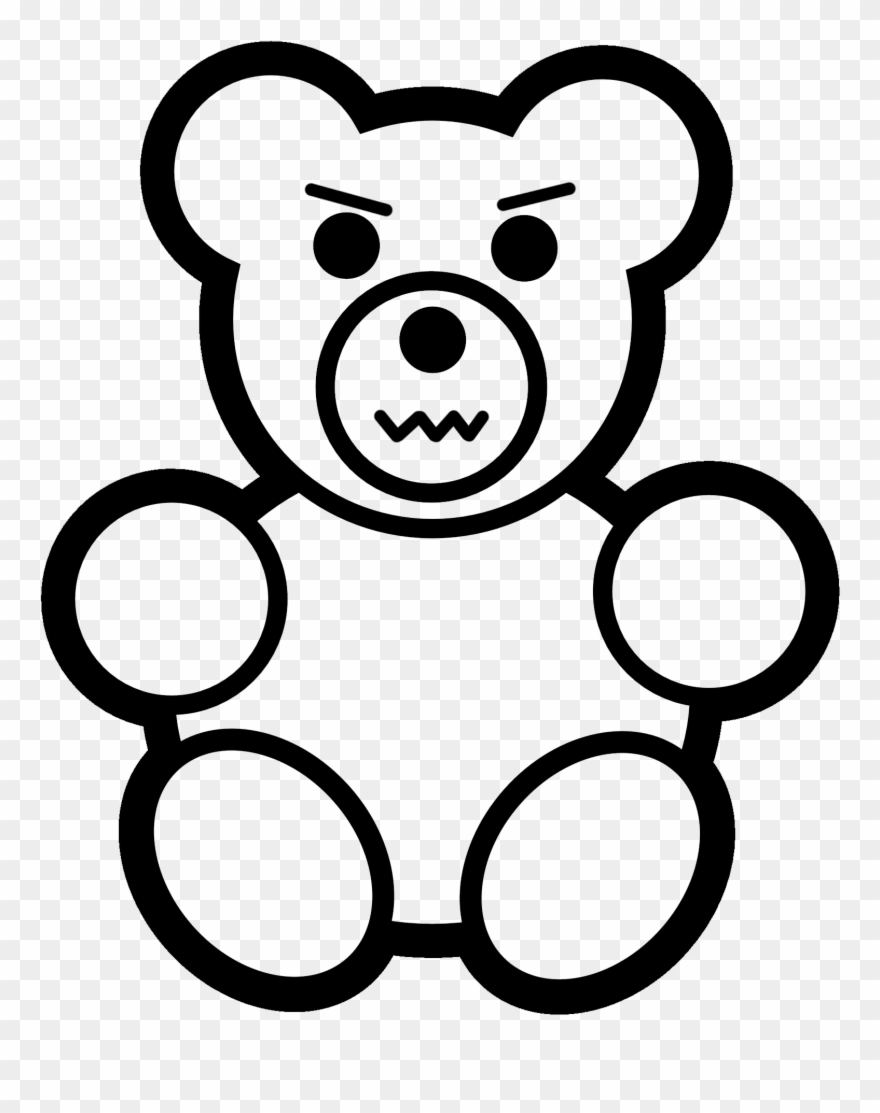 Easy teddy to draw. Bear clipart drawing